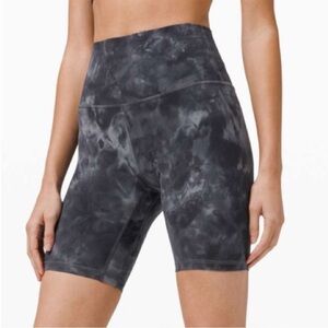 Lululemon Align Short 8" *Diamond Dye biker space tie dye grey black high rise 4